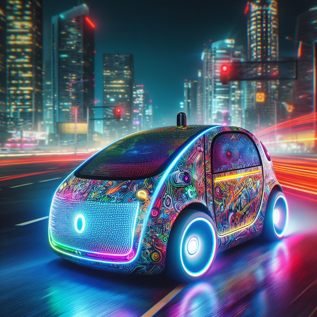 Self-Driving Cars are mostly Powered by Computer Vision Algorithms - Image generated by AI in Microsoft Designer