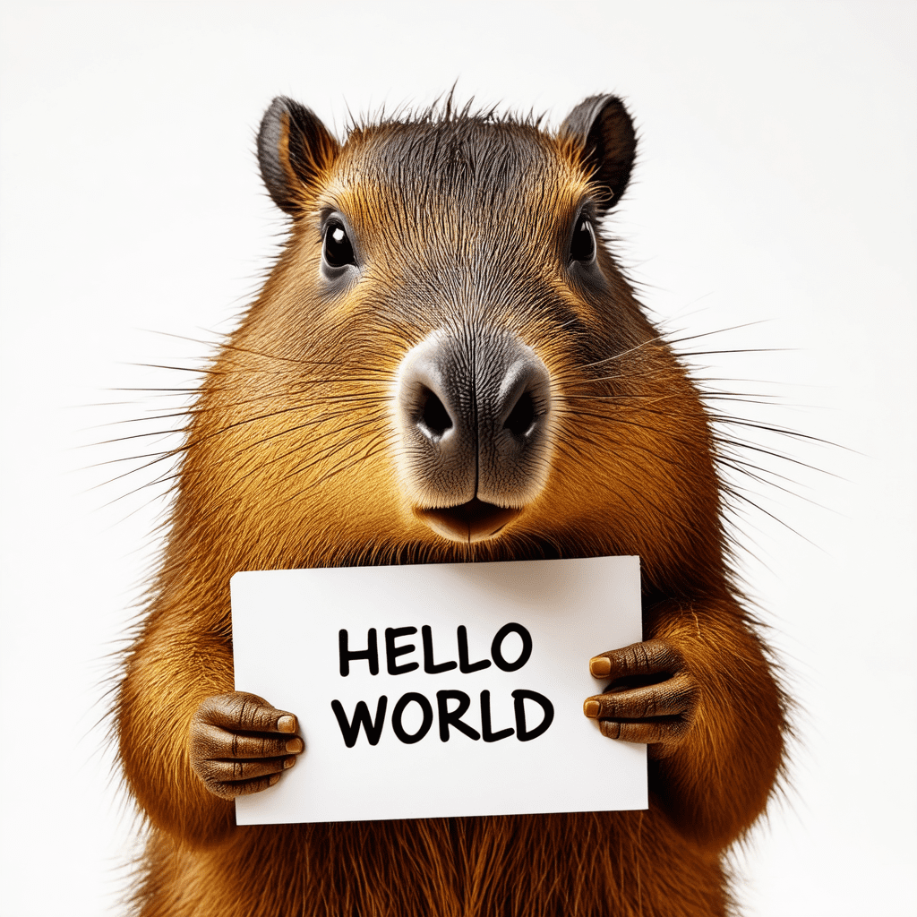 Sample Image of a Capybara generated from Stable Diffusion 3.5 Large Turbo 