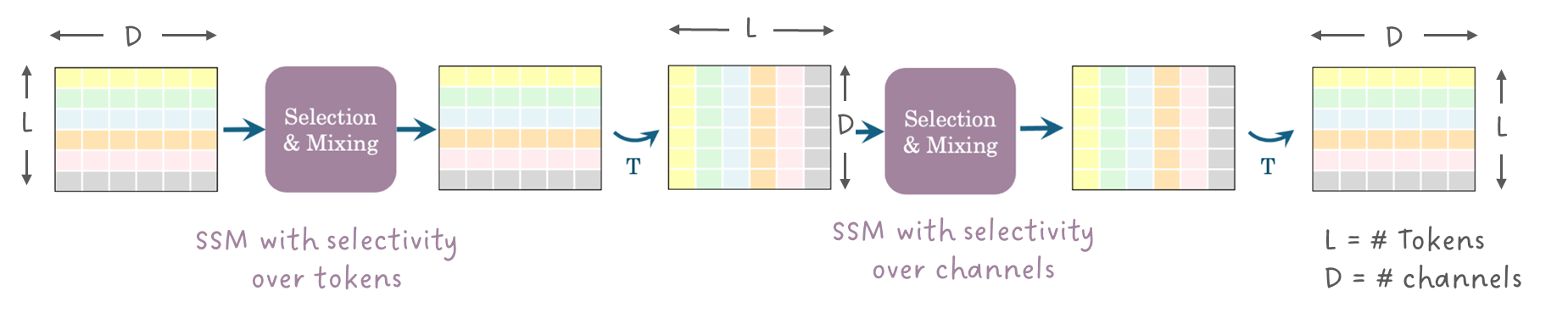 Image 10: Effect of transposing the input matrix. Image by A. Behrouz et.al., annotated by Sascha Kirch.