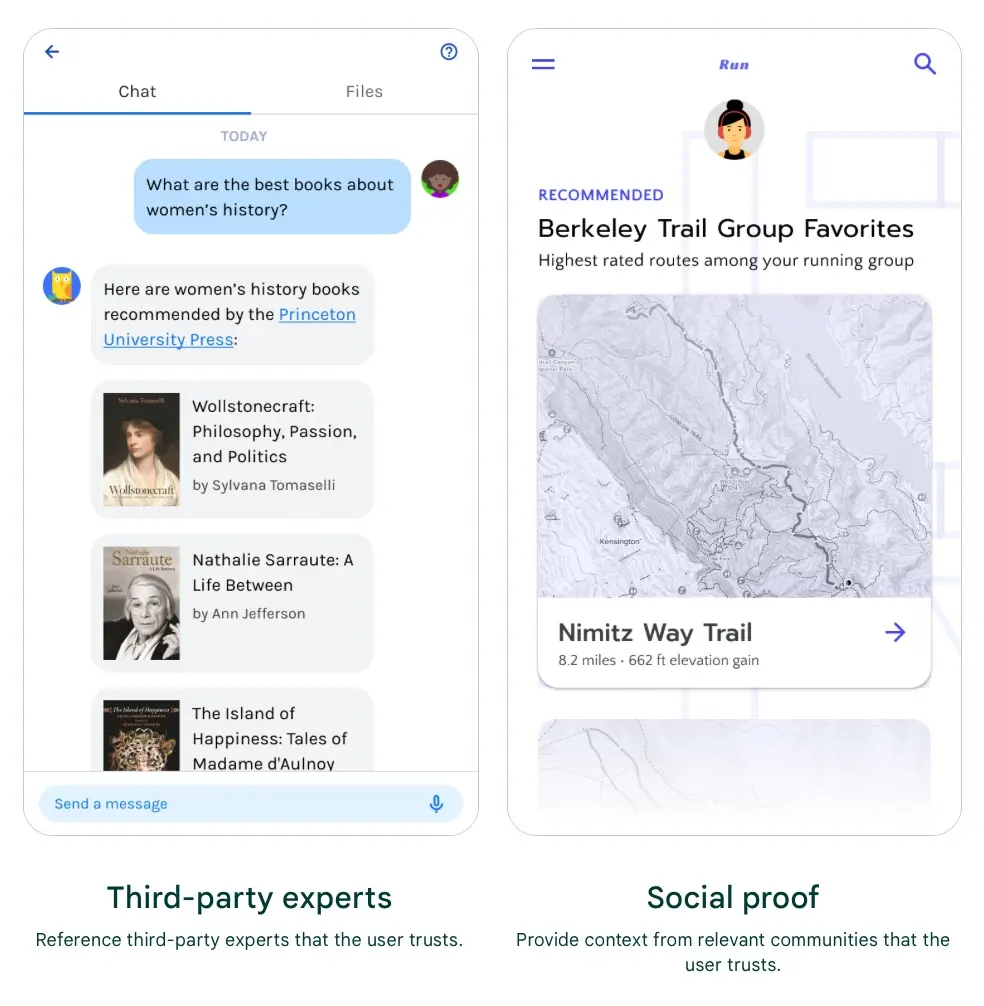 Example of attribution via social proof