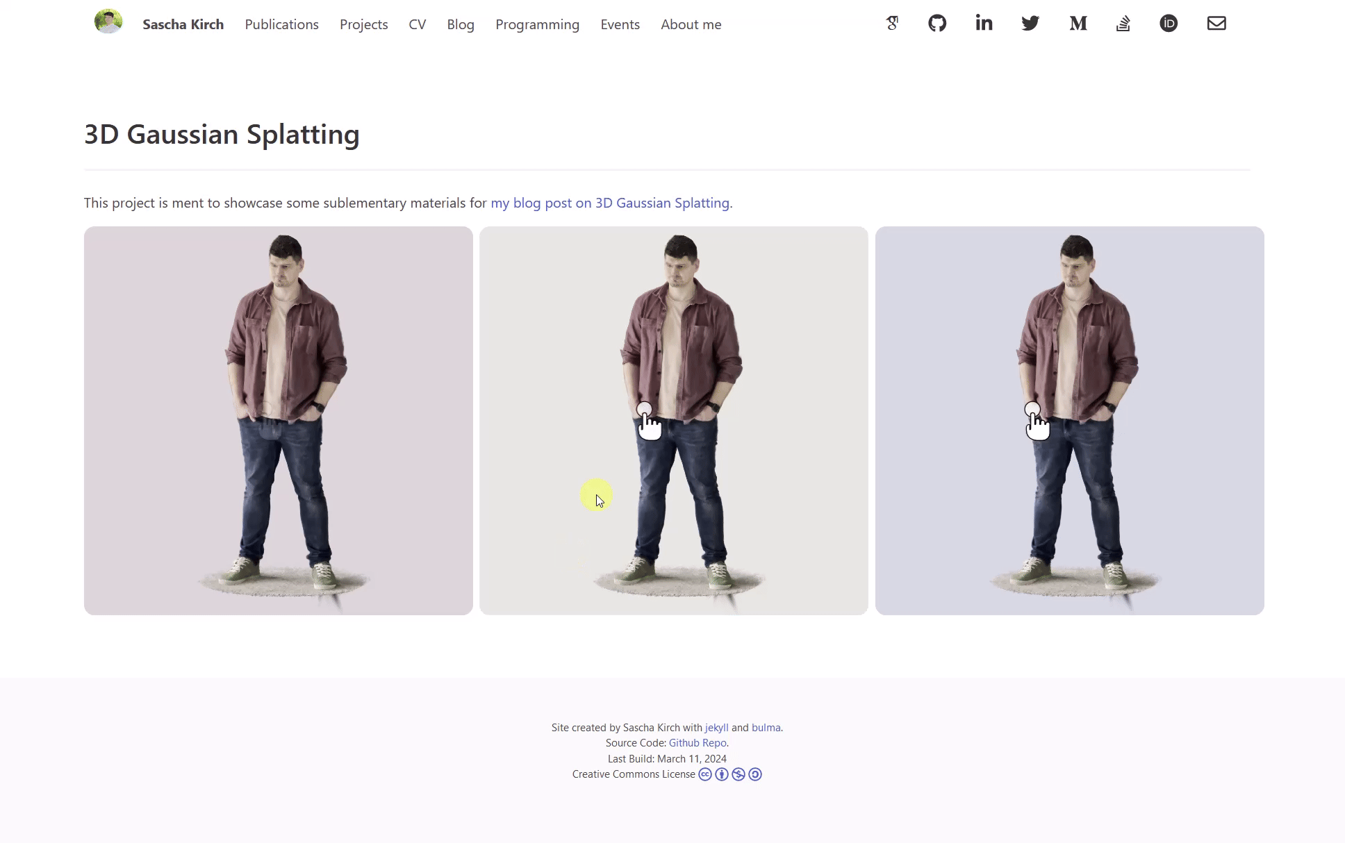 Fig.11: Interactive viewer of your 3D Gaussian Splat. Image by Sascha Kirch. Test it yourself on my Website