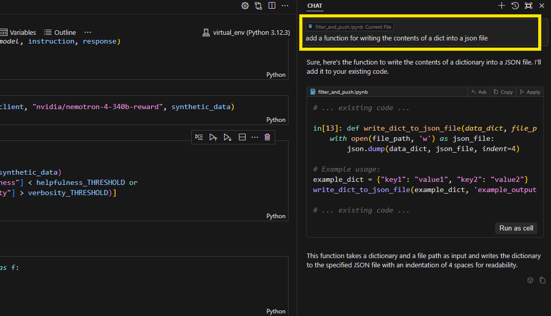 Screenshot of the Cursor IDE. By Author.