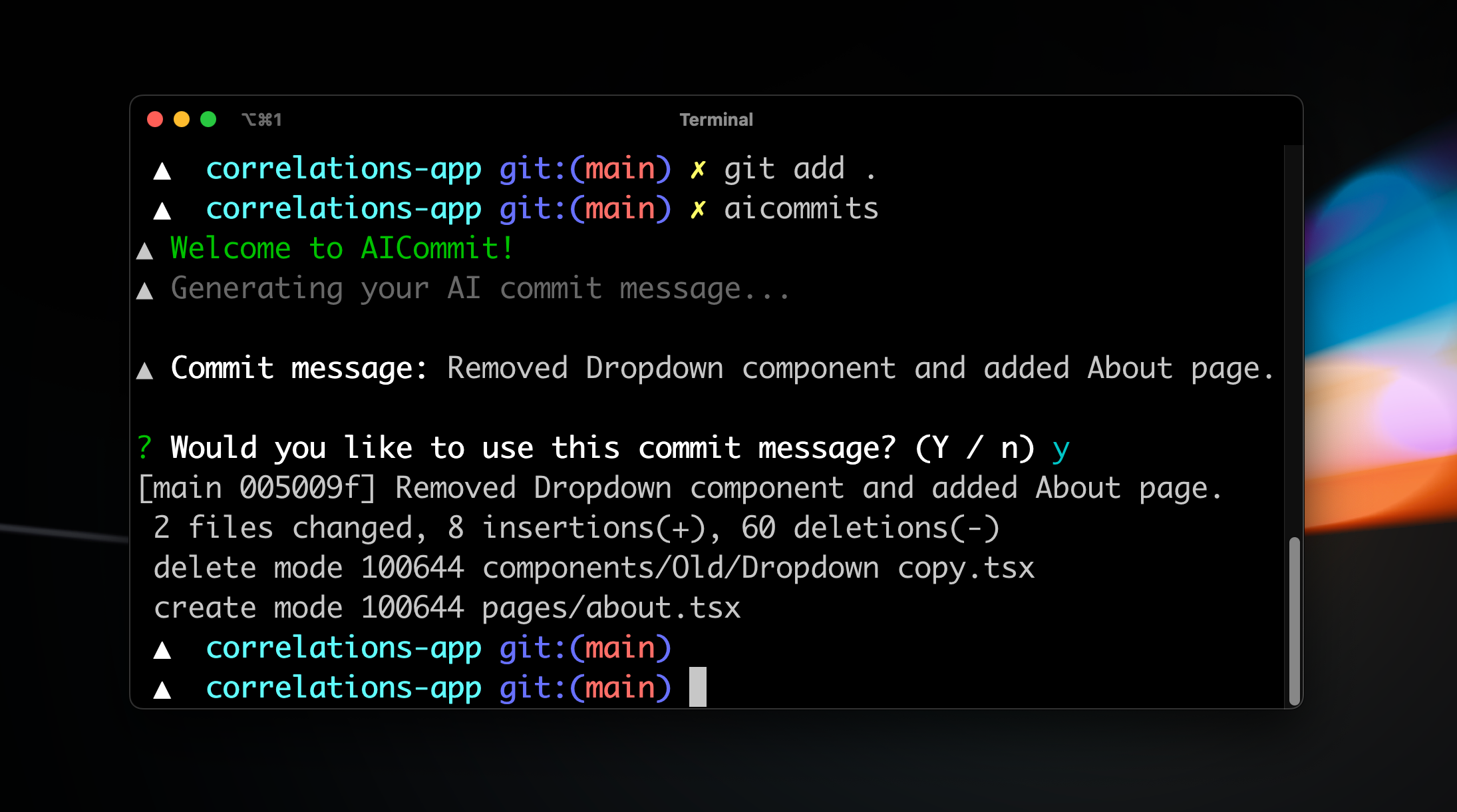Source: aicommits under MIT License